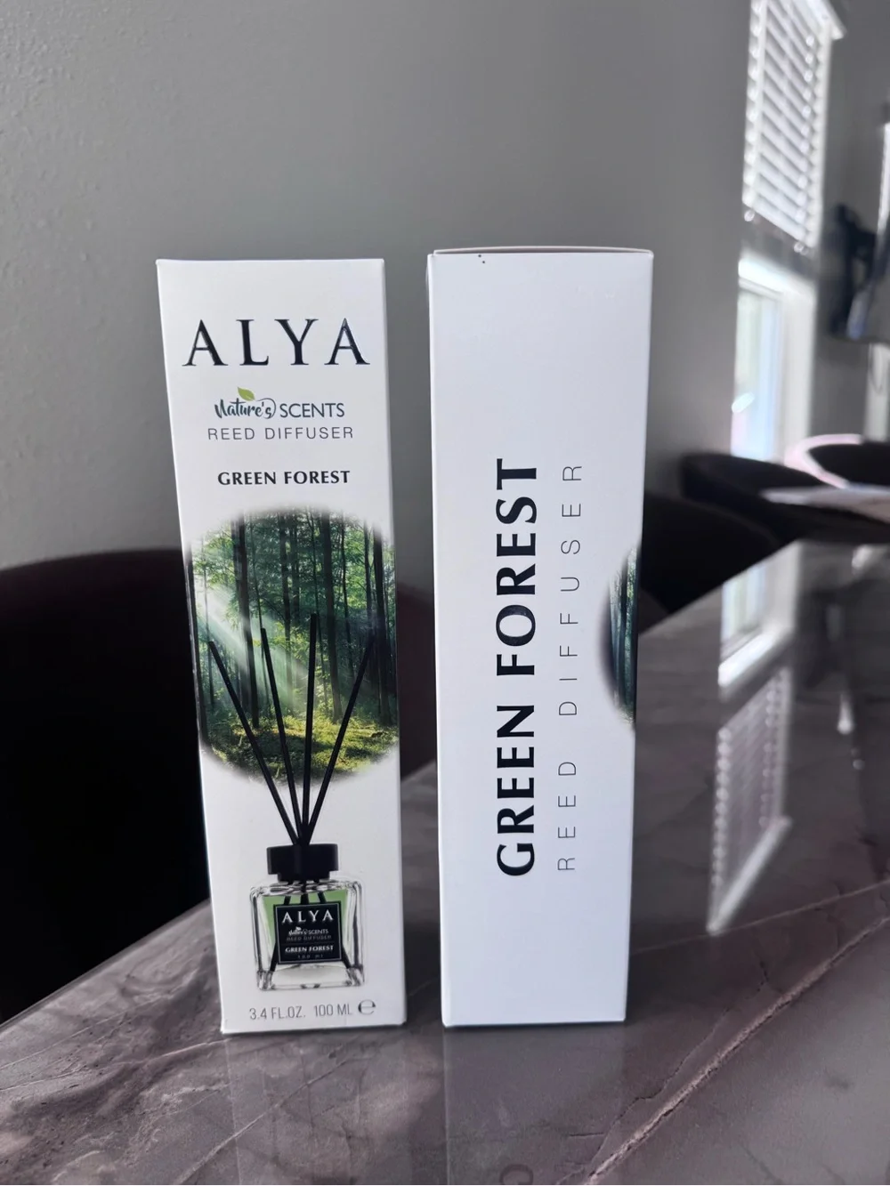ALYA Green Forest Reed Diffuser — Black Reeds, Green Fragrance 2 Packs